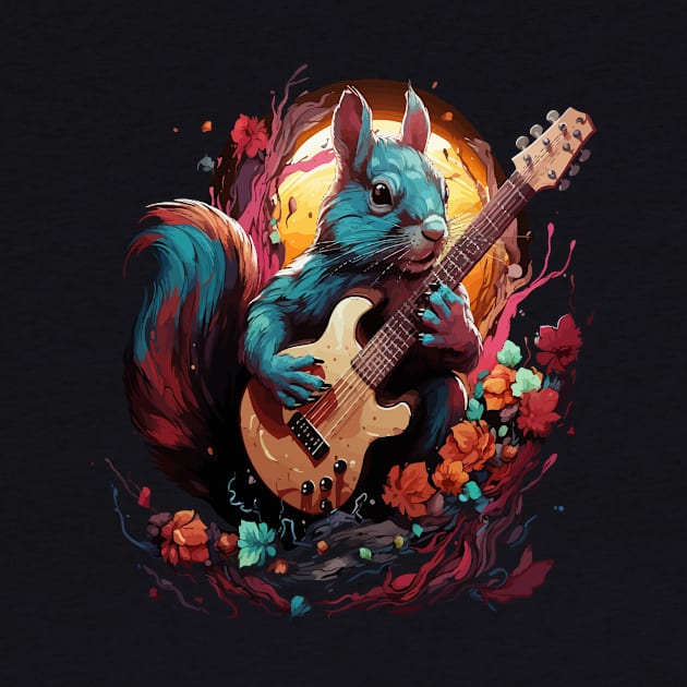 Squirrel Playing Guitar by JH Mart